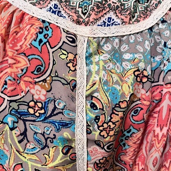 Spense Summery Patchwork  and Lace Sleeveless Top Size Small - Picture 4 of 6